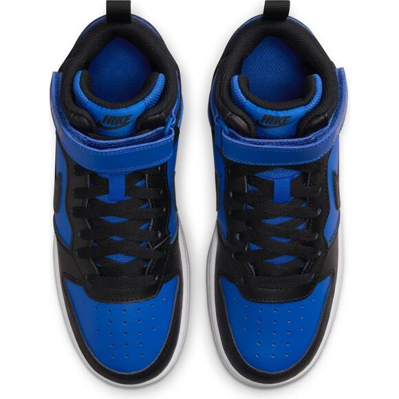 NWT Nike unisex Little Kids' Court Borough Mid 2 Shoes,Black/Game Royal-Size 13 - Picture 4 of 8